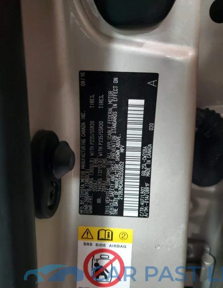 2T2BZMCA6GC050052# 13