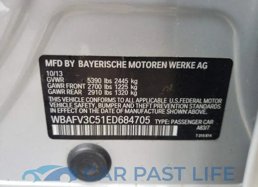 WBAFV3C51ED684705# 12