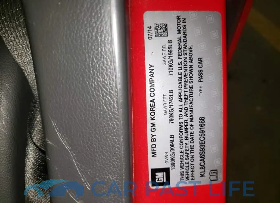 KL8CA6S93EC591688# 13
