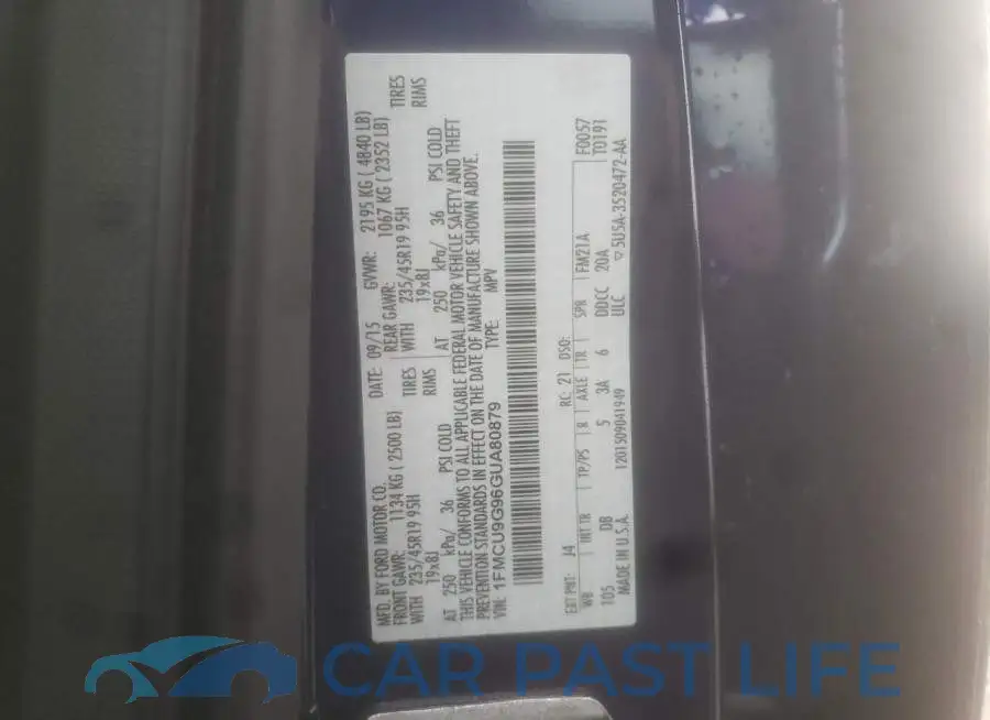 1FMCU9G96GUA80879# 13