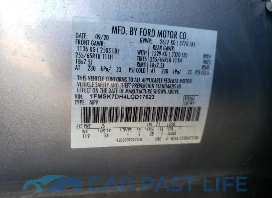 1FMSK7DH4LGD17623# 13
