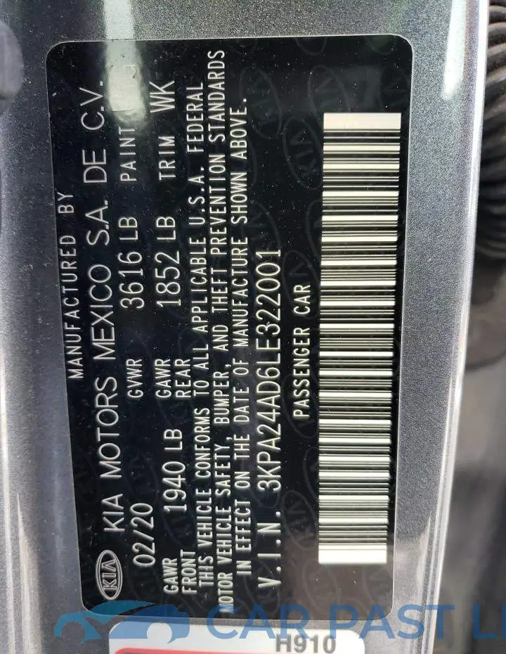 3KPA24AD6LE322001# 13