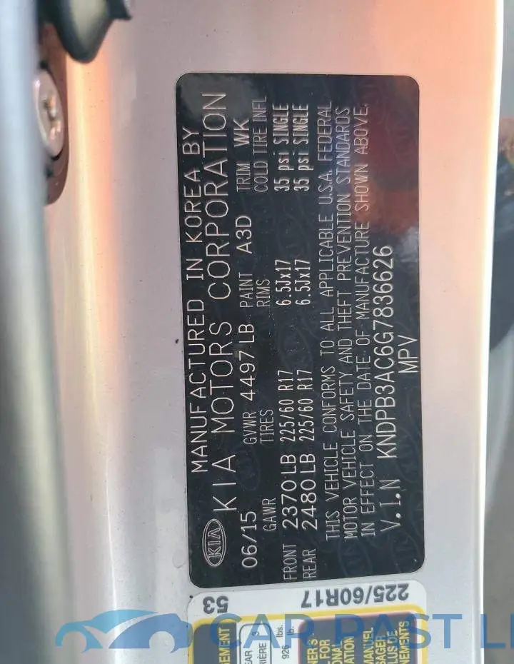 KNDPB3AC6G7836626# 13