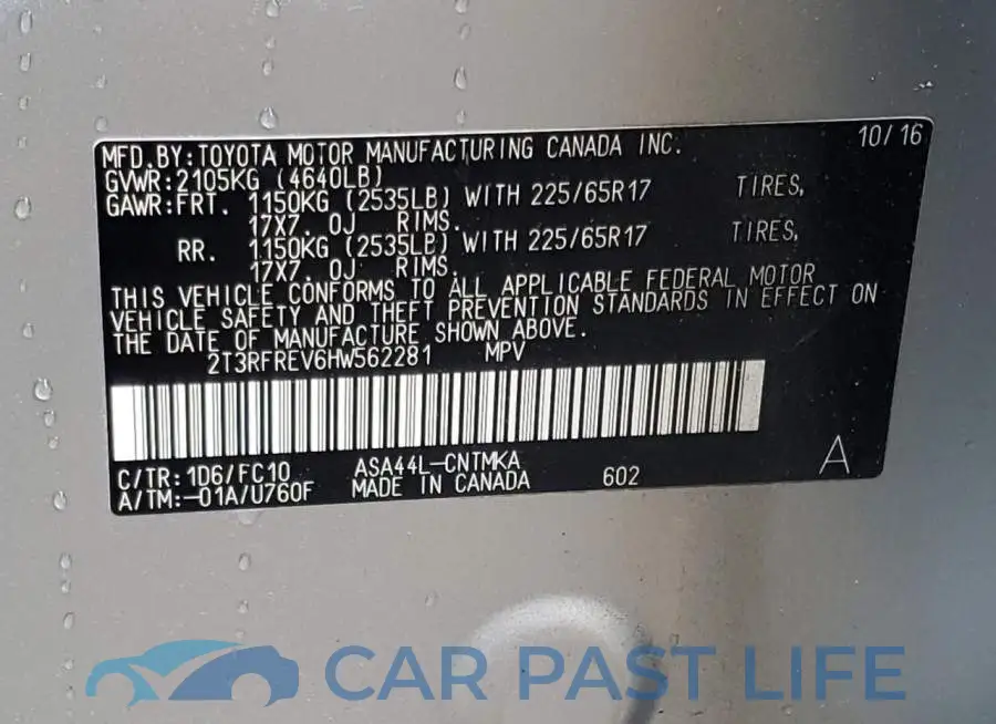 2T3RFREV6HW562281# 10