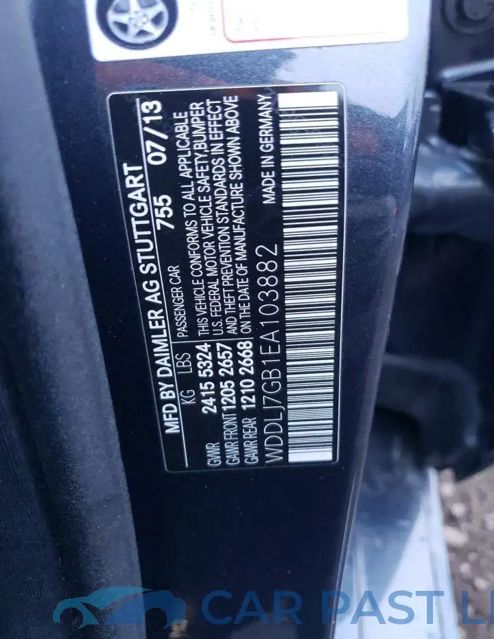 WDDLJ7GB1EA103882# 13