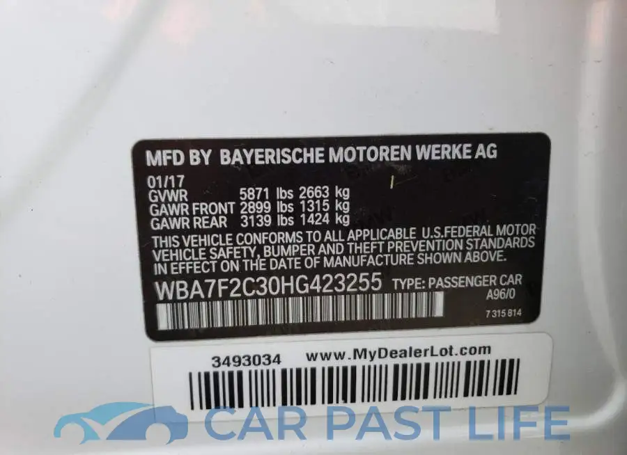 WBA7F2C30HG423255# 13