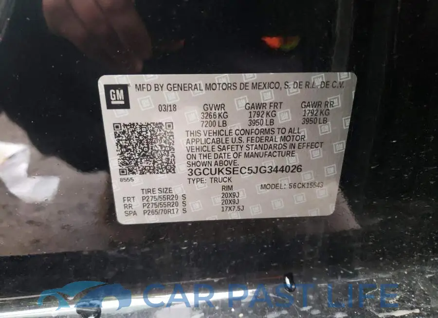 3GCUKSEC5JG344026# 12