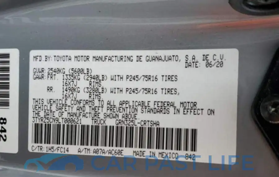 3TYRZ5CN9LT000621# 14