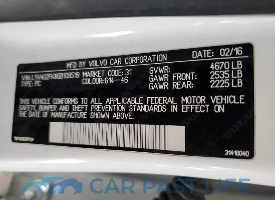 LYV402FK8GB109518# 12