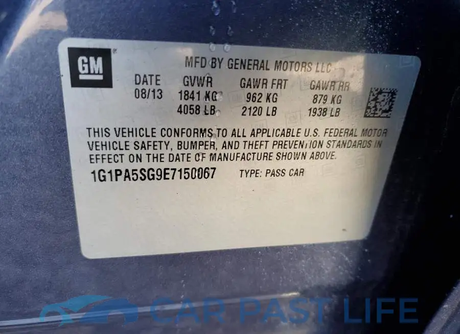 1G1PA5SG9E7150067# 12
