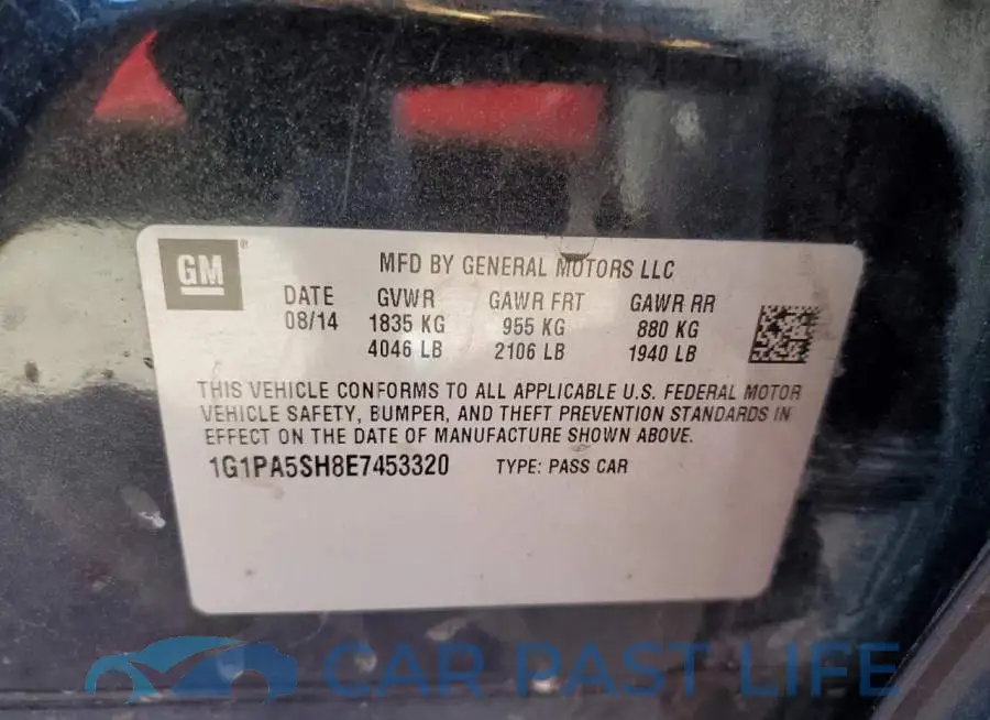 1G1PA5SH8E7453320# 12