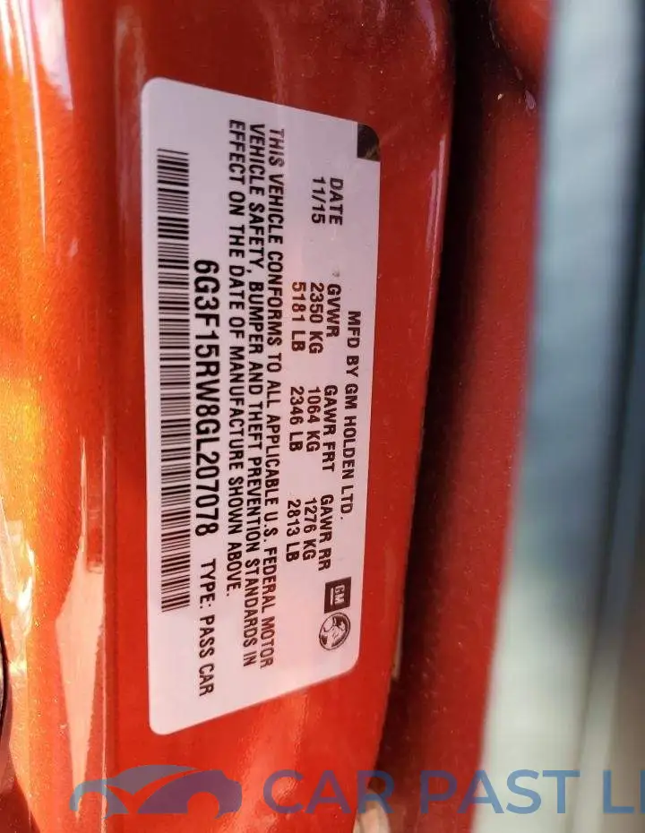 6G3F15RW8GL207078# 13