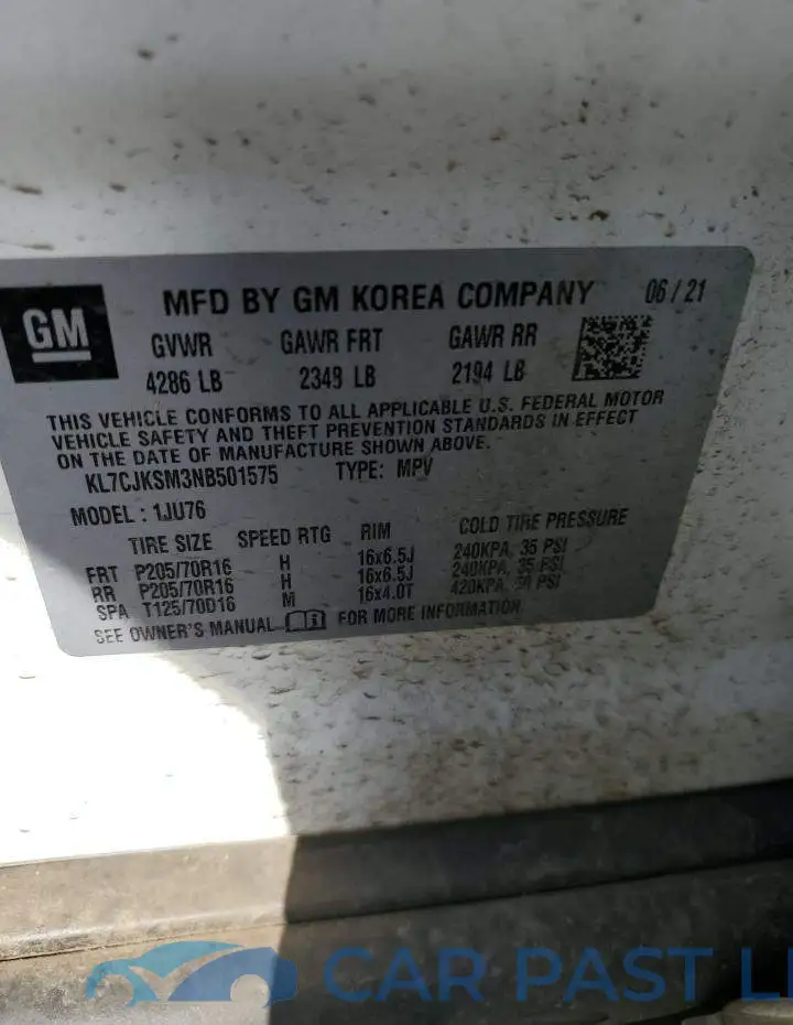 KL7CJKSM3NB501575# 13