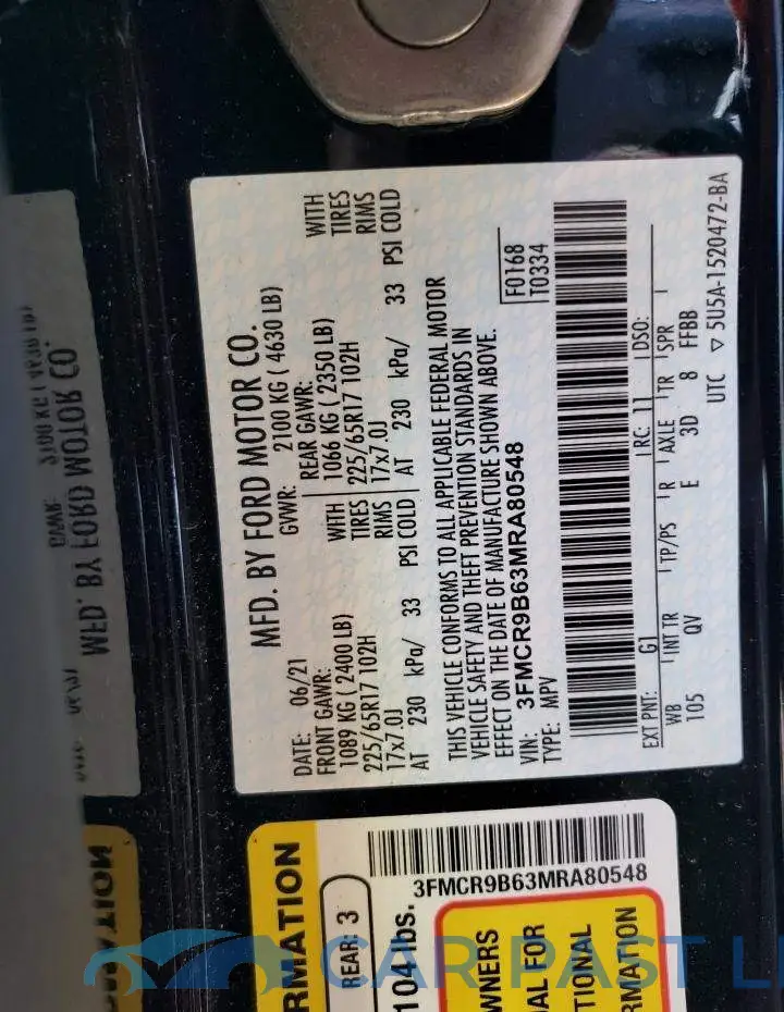 3FMCR9B63MRA80548# 10