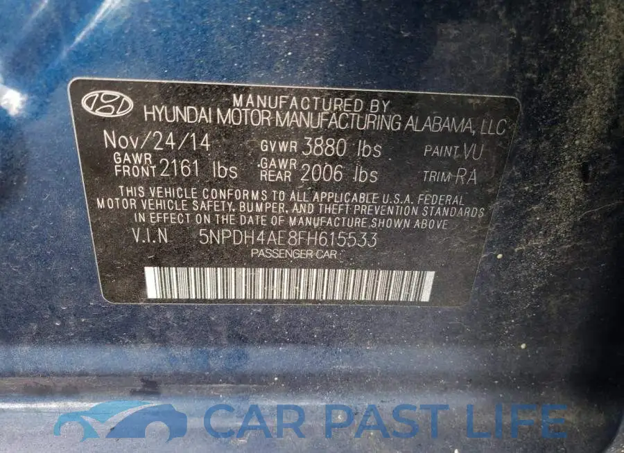 5NPDH4AE8FH615533# 12