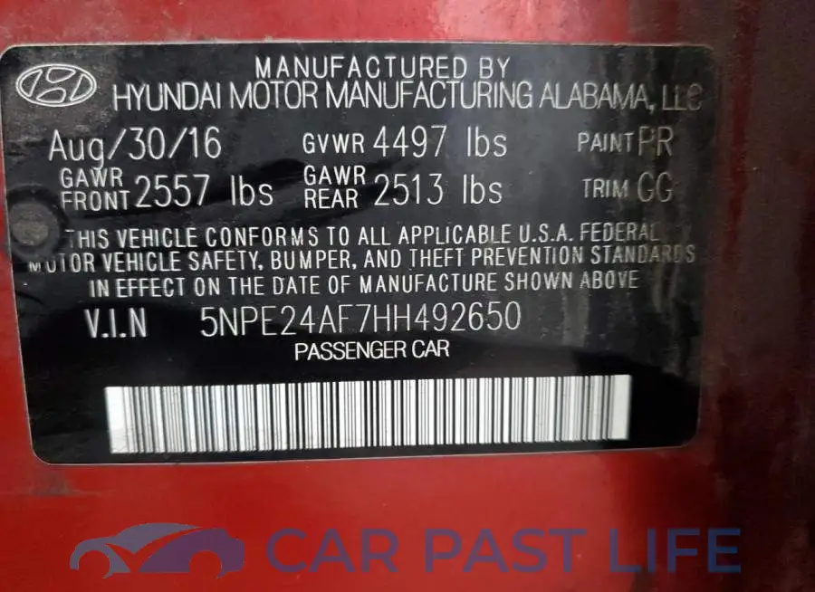 5NPE24AF7HH492650# 12