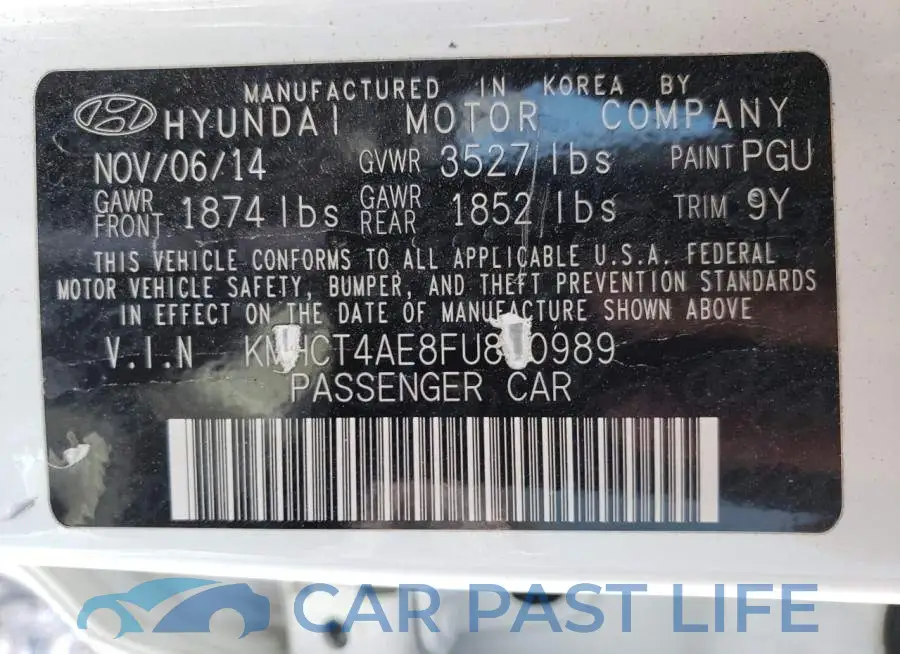 KMHCT4AE8FU820989# 10