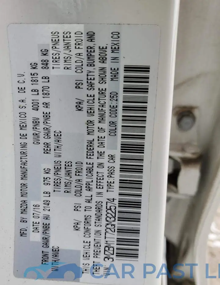 3MZBM1T72GM322574# 13