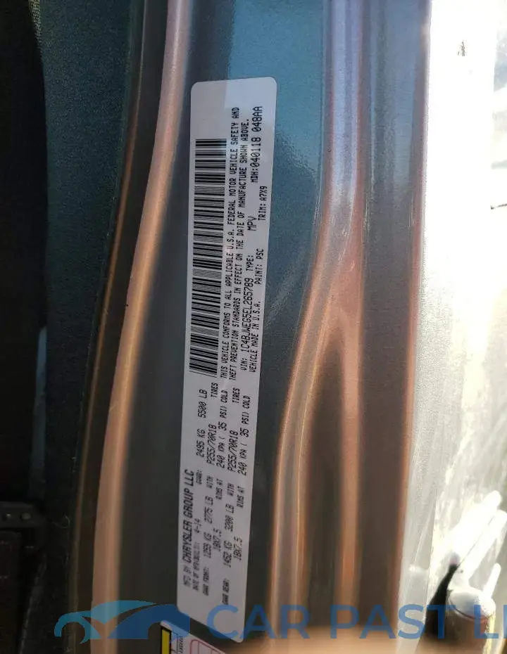 1C4BJWEG5EL265789# 12