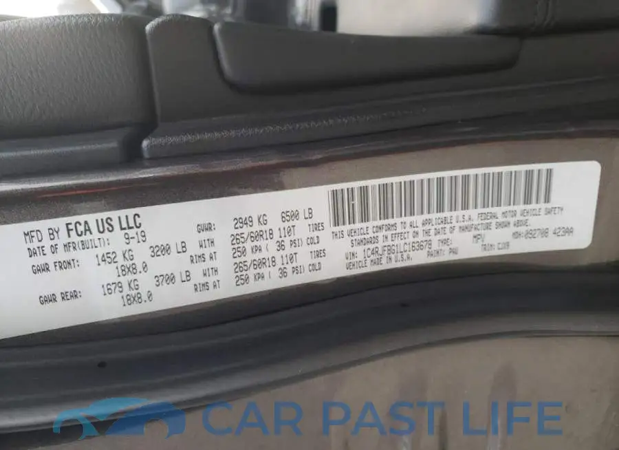 1C4RJFBG1LC163678# 12