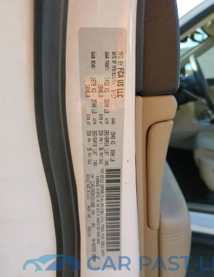 1C4RJFBG9HC914985# 12