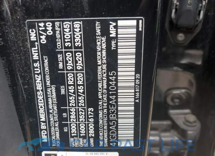 4JGDA5JB3EA410445# 13