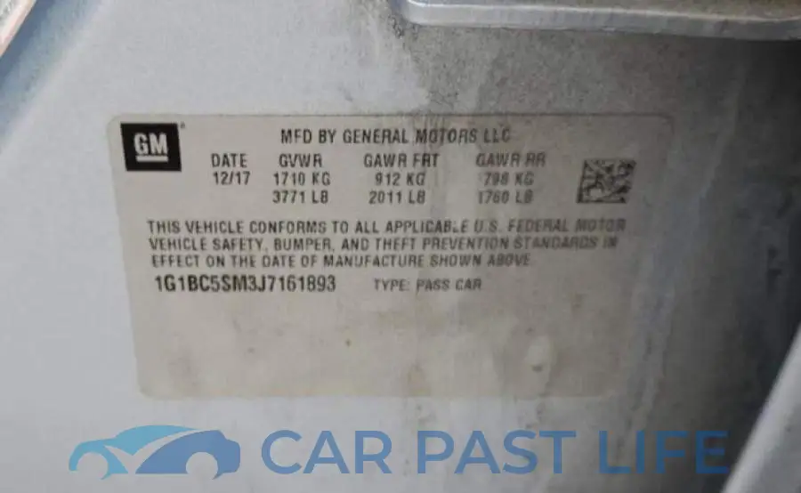 1G1BC5SM3J7161893# 13