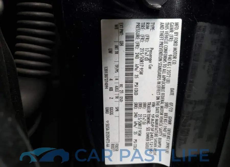 1FADP3F24EL121360# 12