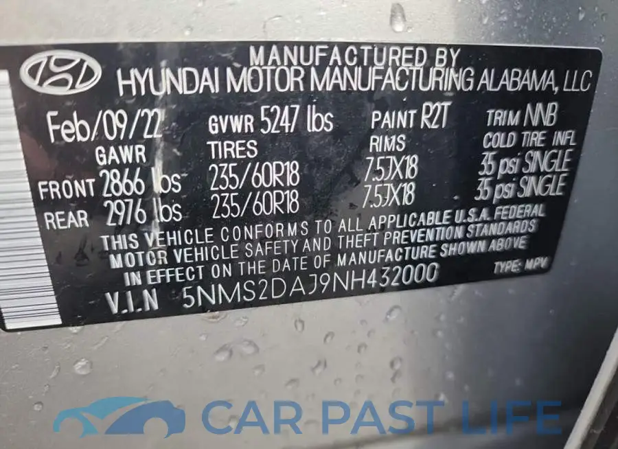 5NMS2DAJ9NH432000# 14