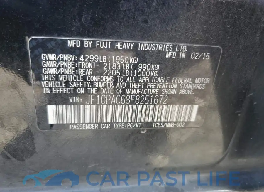 JF1GPAC68F8251672# 12