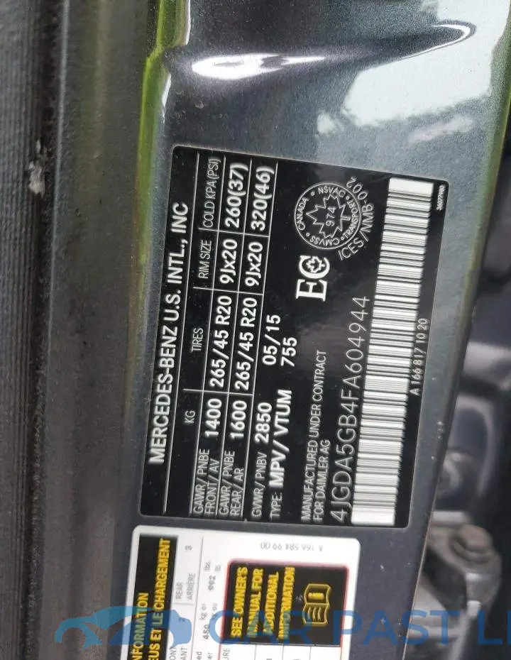 4JGDA5GB4FA604944# 12