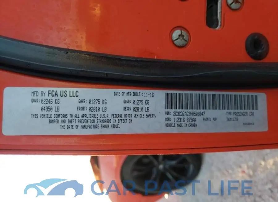 2C3CDZAG3HH508847# 12