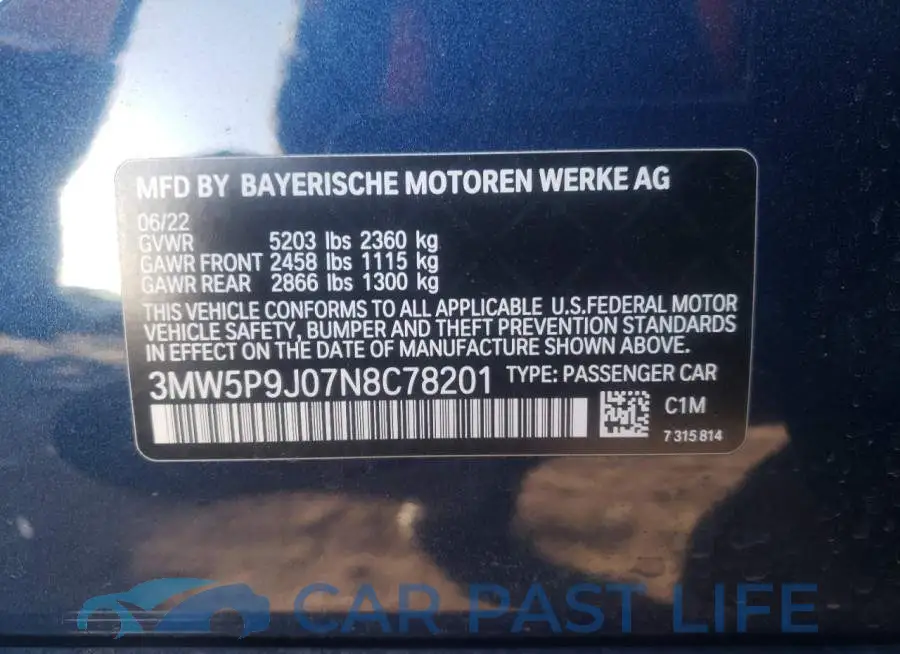 3MW5P9J07N8C78201# 12