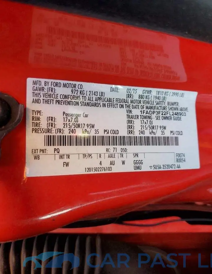 1FADP3F22FL248903# 12