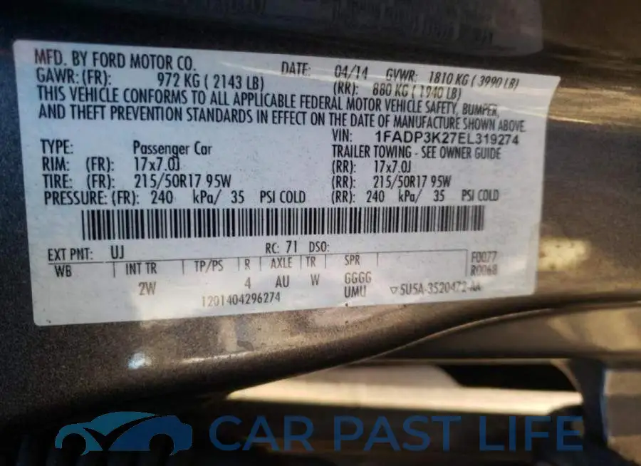 1FADP3K27EL319274# 12