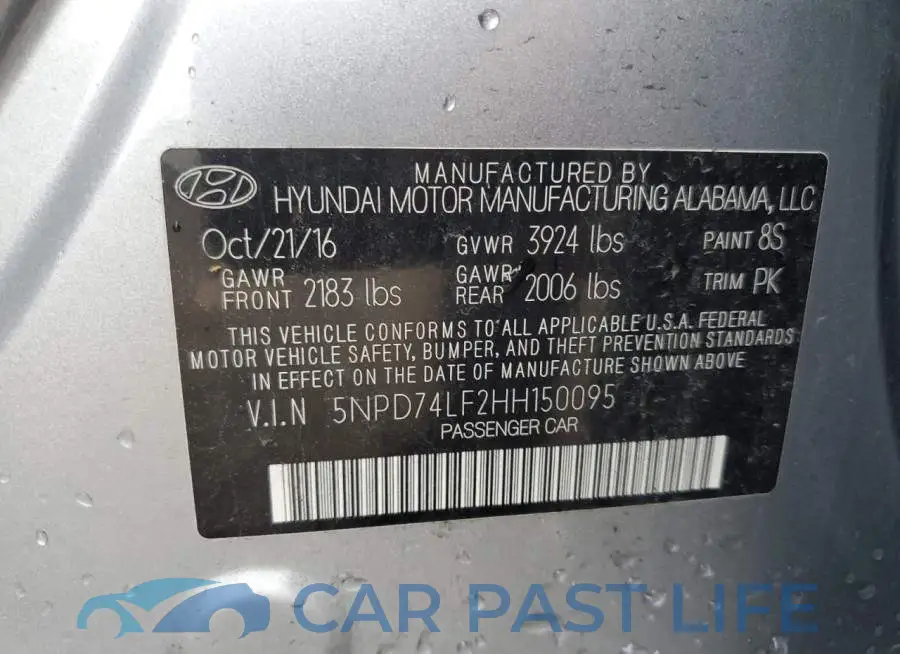 5NPD74LF2HH150095# 10
