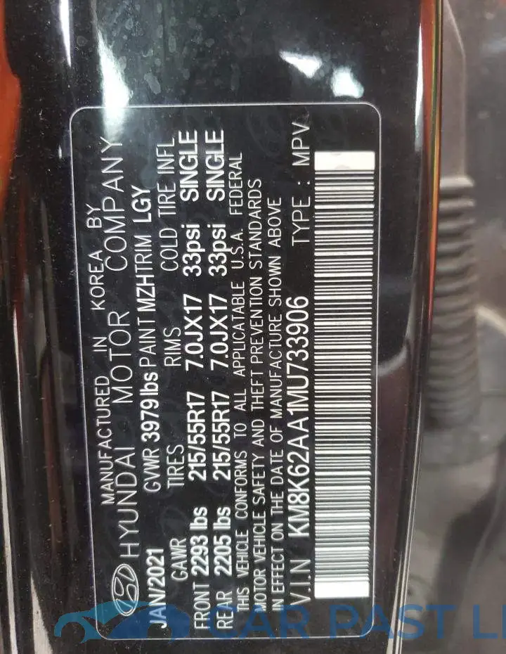 KM8K62AA1MU733906# 10