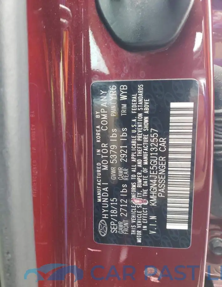 KMHGN4JE5GU132557# 12