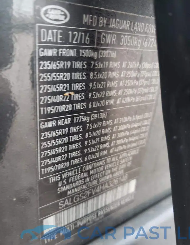 SALGS2FV4HA326146# 13