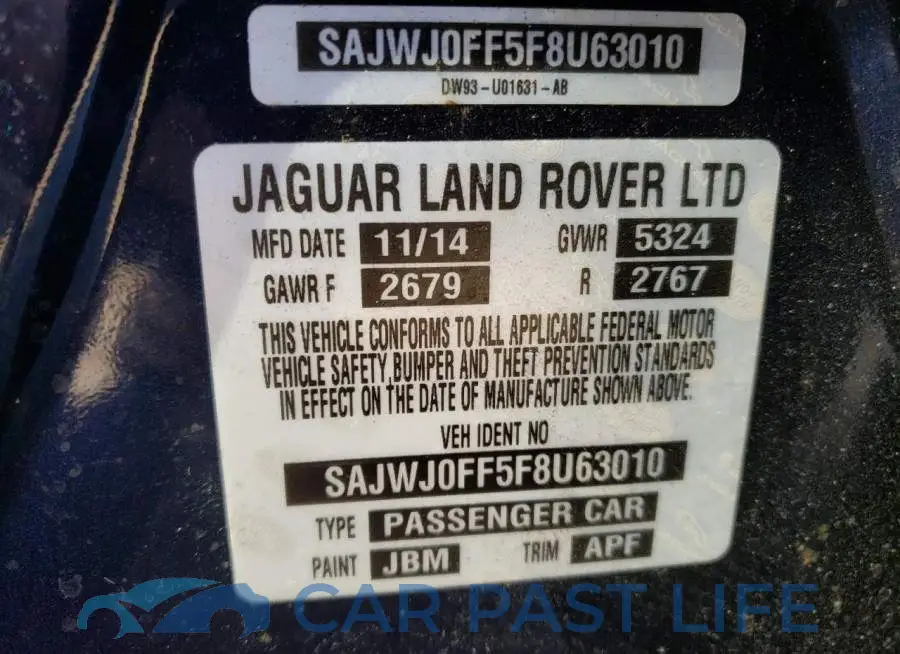 SAJWJ0FF5F8U63010# 12