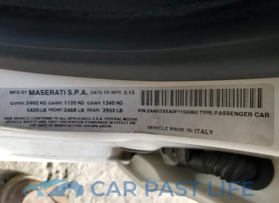 ZAM57XSA0F1156960# 12