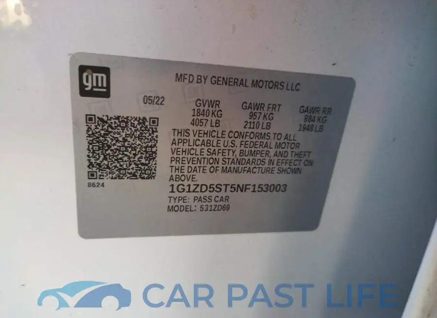 1G1ZD5ST5NF153003# 12