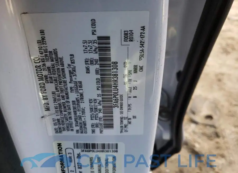 3FA6P0LU4HR381308# 13