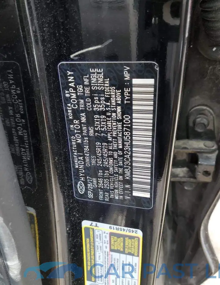 KM8J3CA23HU587100# 12
