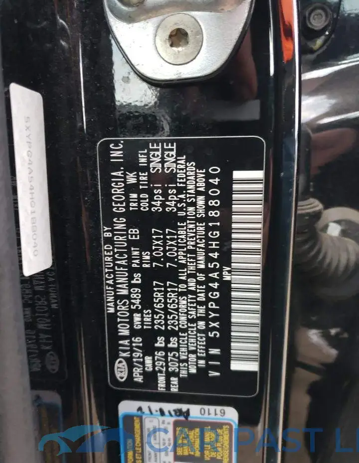 5XYPG4A54HG188040# 14