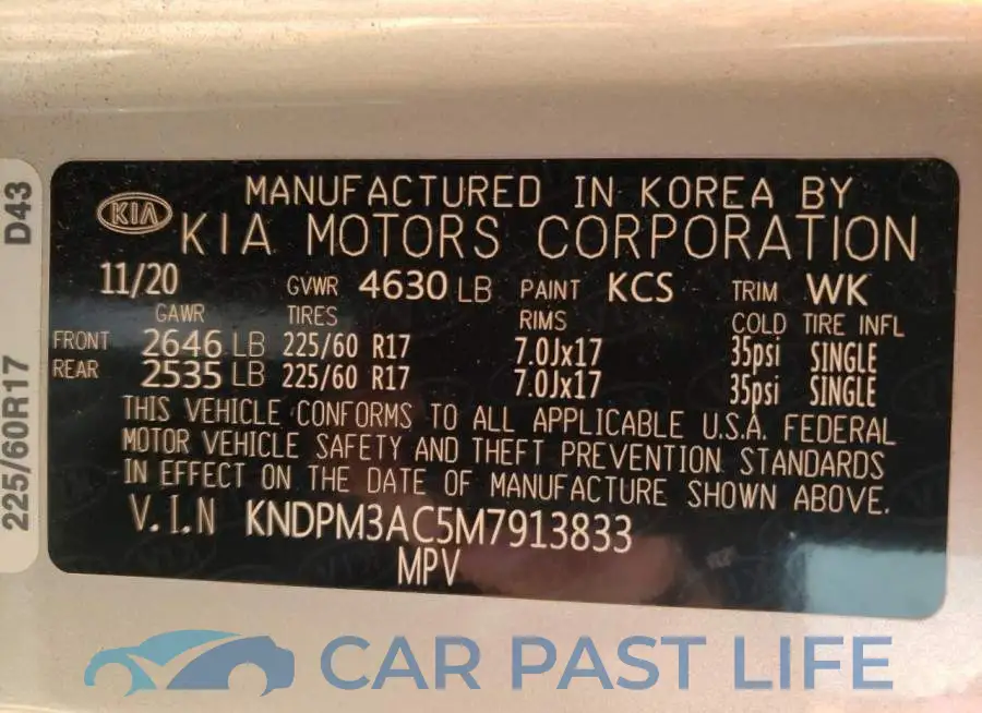 KNDPM3AC5M7913833# 10