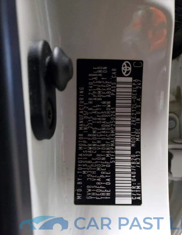 5YFEPMAE6MP250261# 12