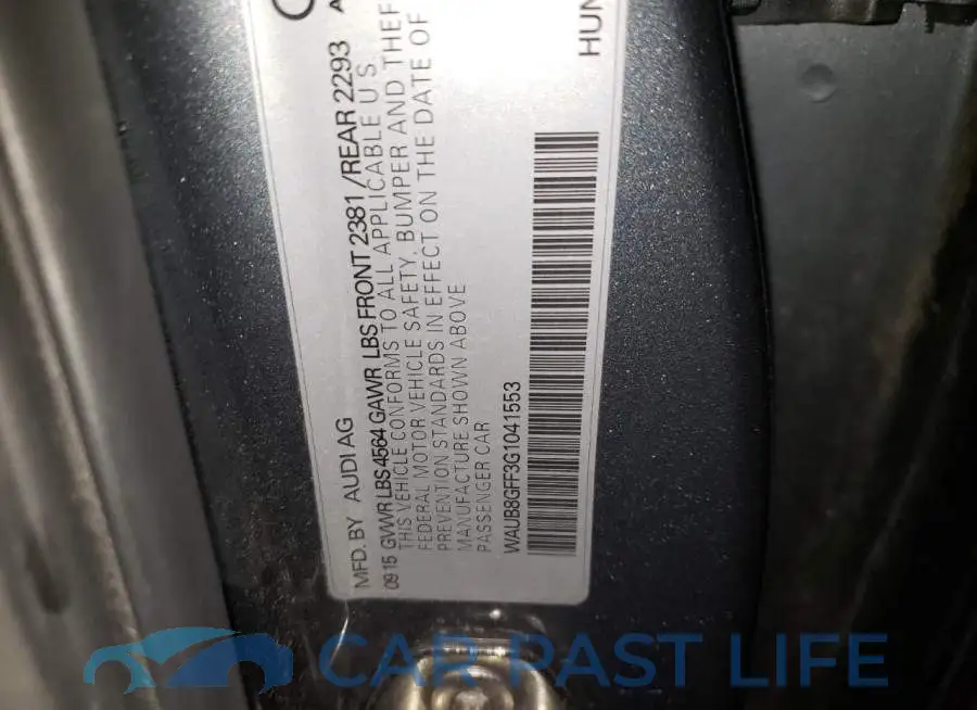 WAUB8GFF3G1041553# 13