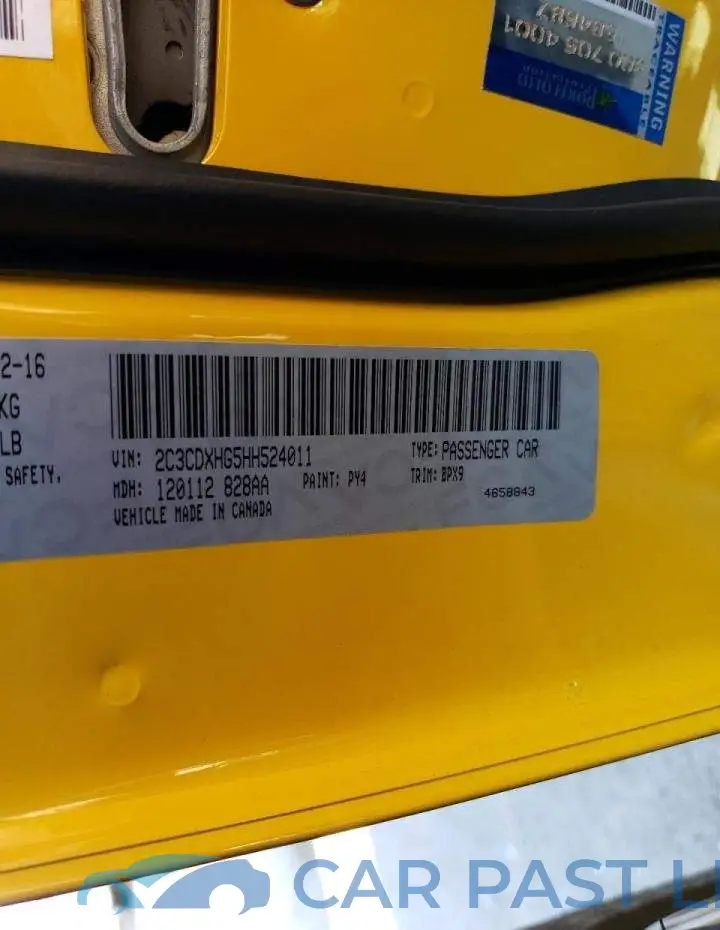 2C3CDXHG5HH524011# 12