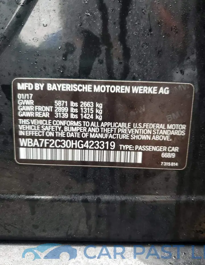 WBA7F2C30HG423319# 12